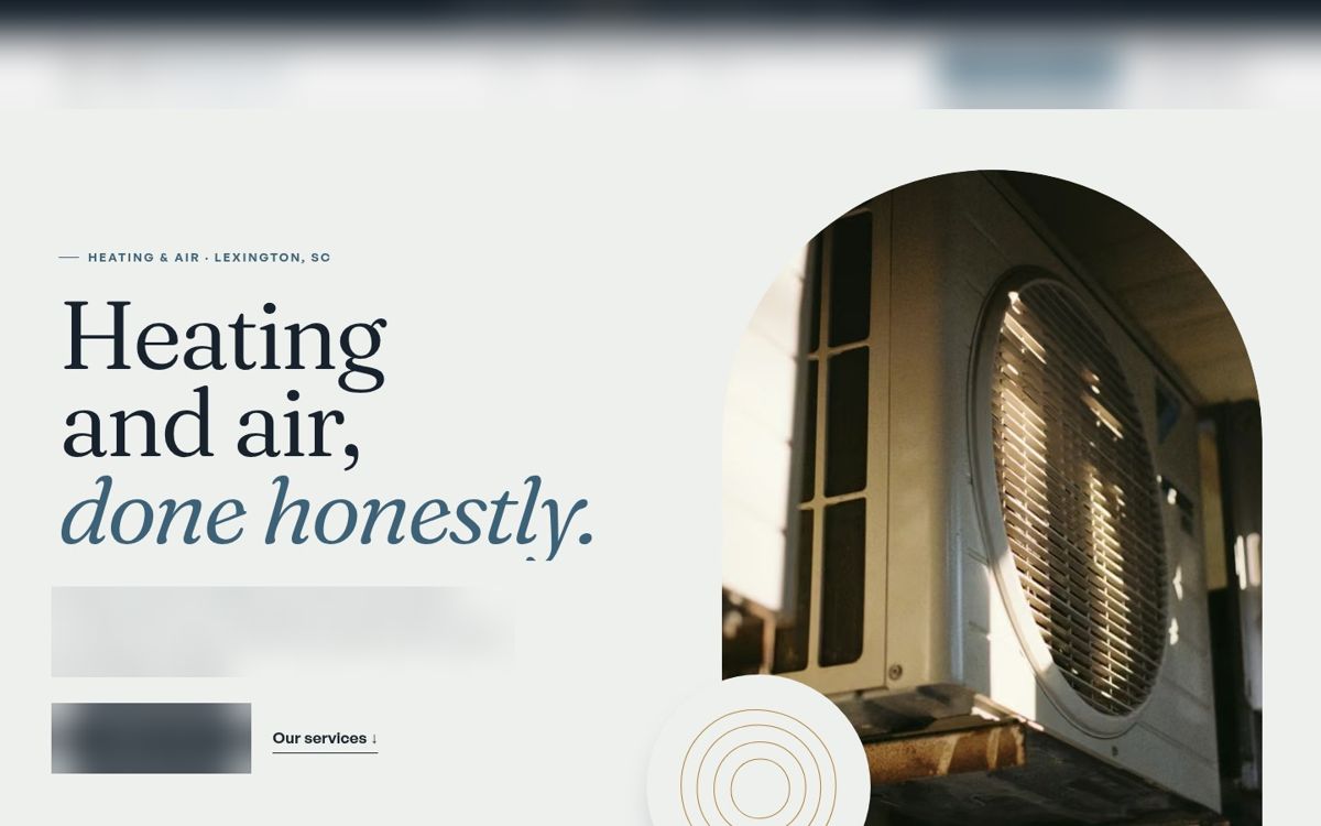 Website build for a Lexington heating and air company